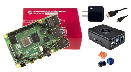 Kit Raspberry Pi 4 B 8gb Orig Uk Element14 + Fuente 3A + Gabinete + Cooler + HDMI + Disip   RPI0109